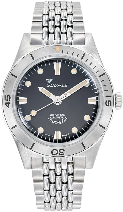 Squale SUPERSSBKAC Super-Squale Sunray Black Bracelet - zdjęcie 1
