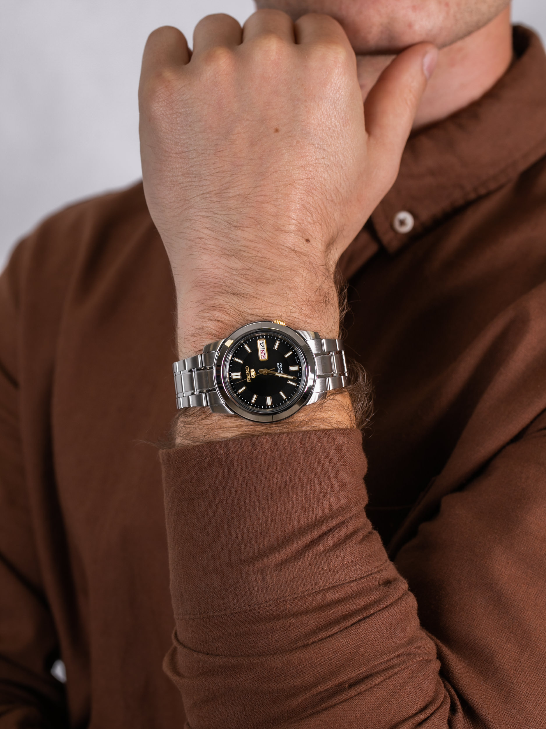 Seiko SNKK17K1 Automatic 5 Automatic zegarek męski elegancki mineralne utwardzane - miniatura 3