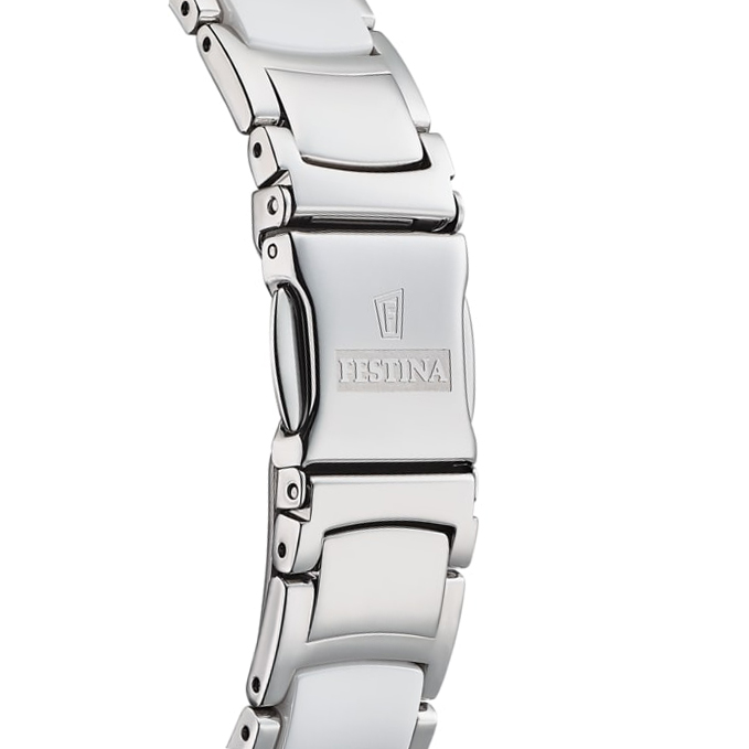 Festina F20474-2 zegarek srebrny klasyczny Ceramic bransoleta - miniatura 5