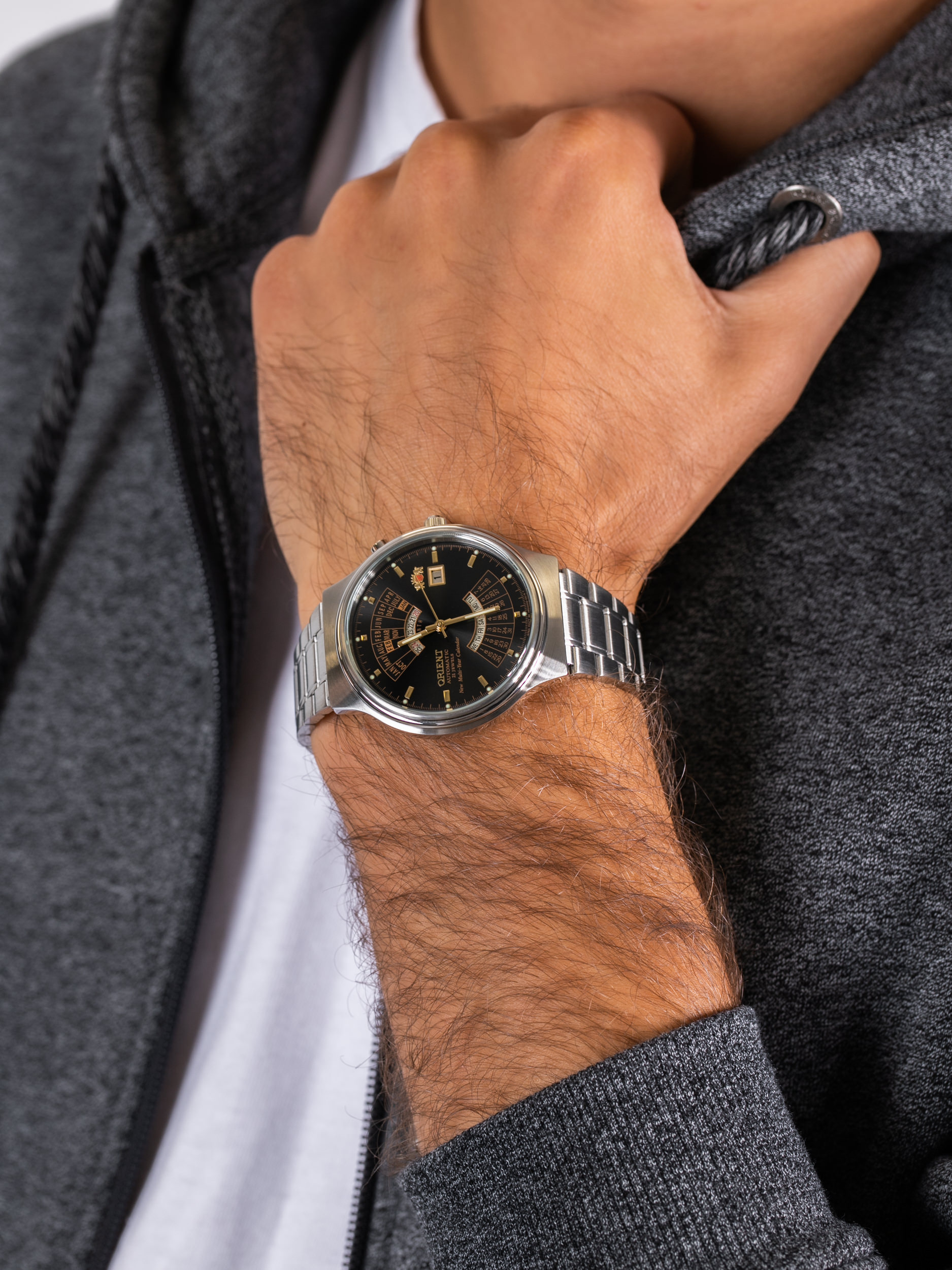 Orient FEU00002BW męski zegarek Contemporary bransoleta