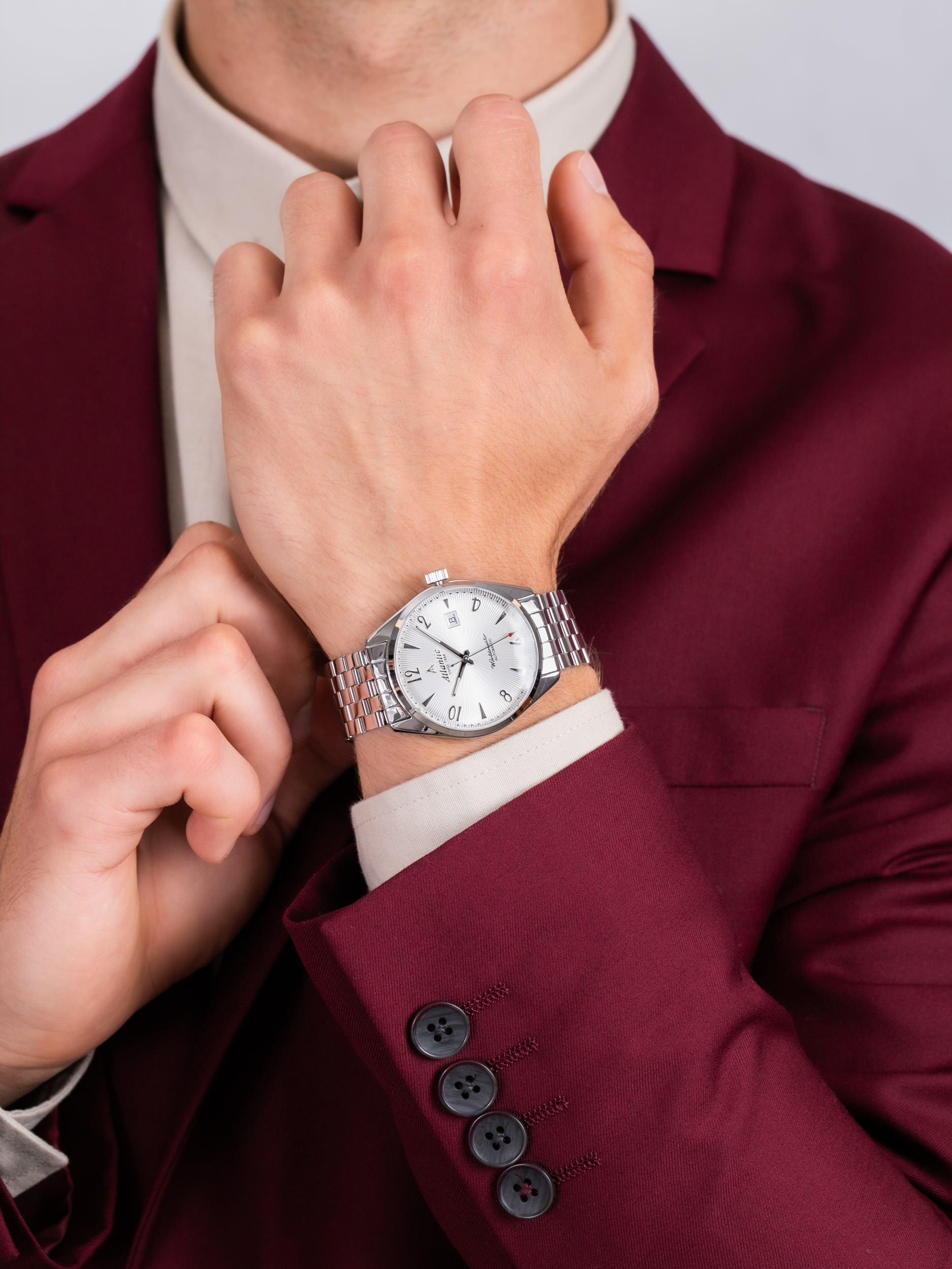 Atlantic 51752.41.25SM męski zegarek Worldmaster bransoleta