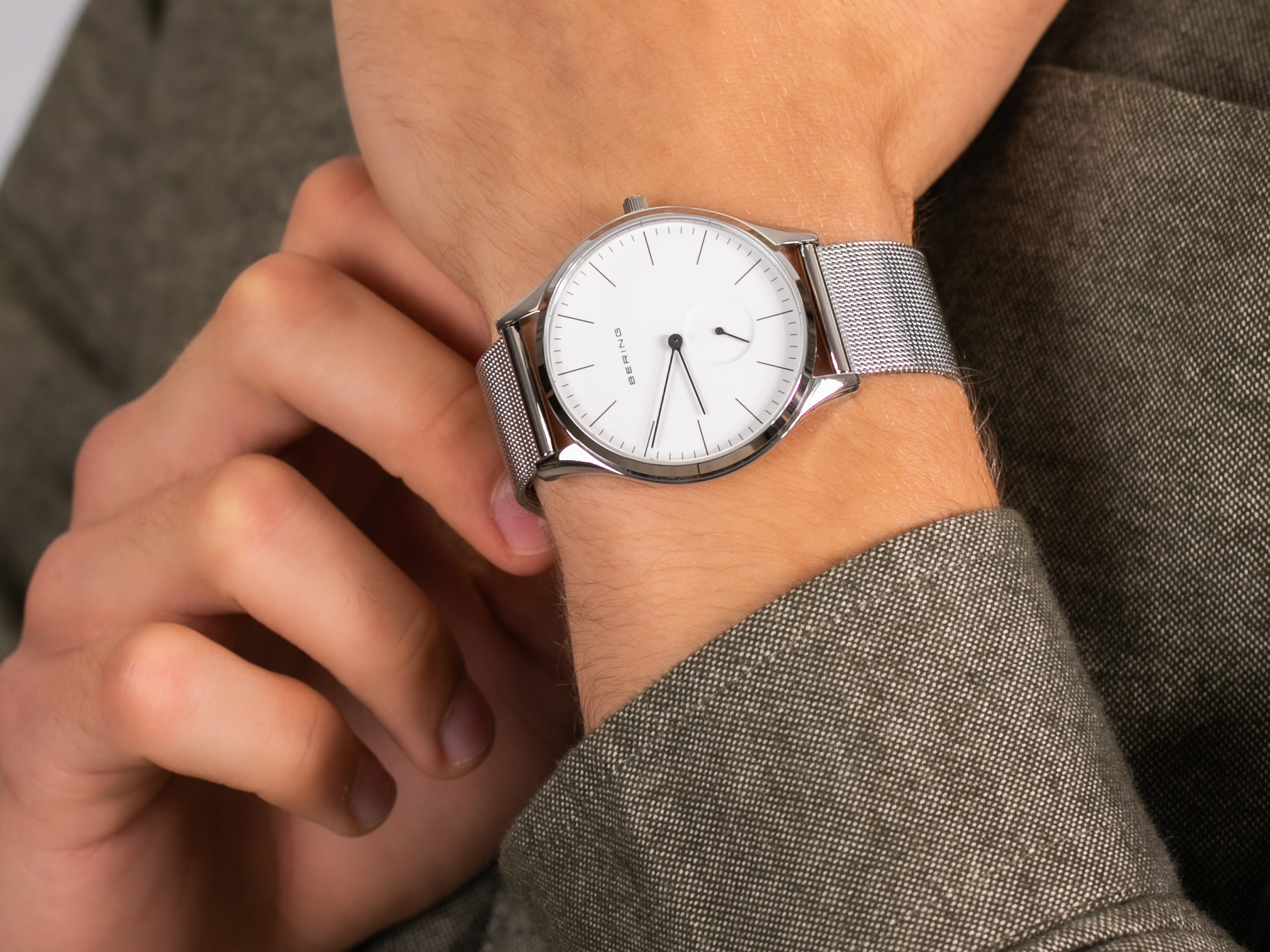 Bering 16641-004 zegarek srebrny klasyczny Classic bransoleta - miniatura 4