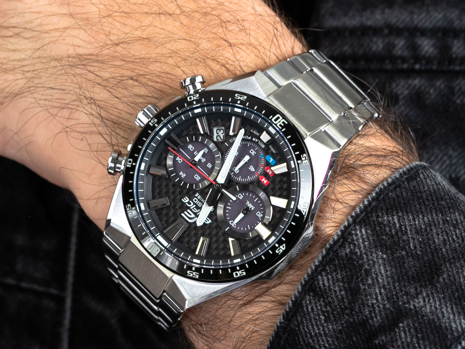 zegarek Edifice EFS-S520CDB-1AUEF srebrny EDIFICE Premium