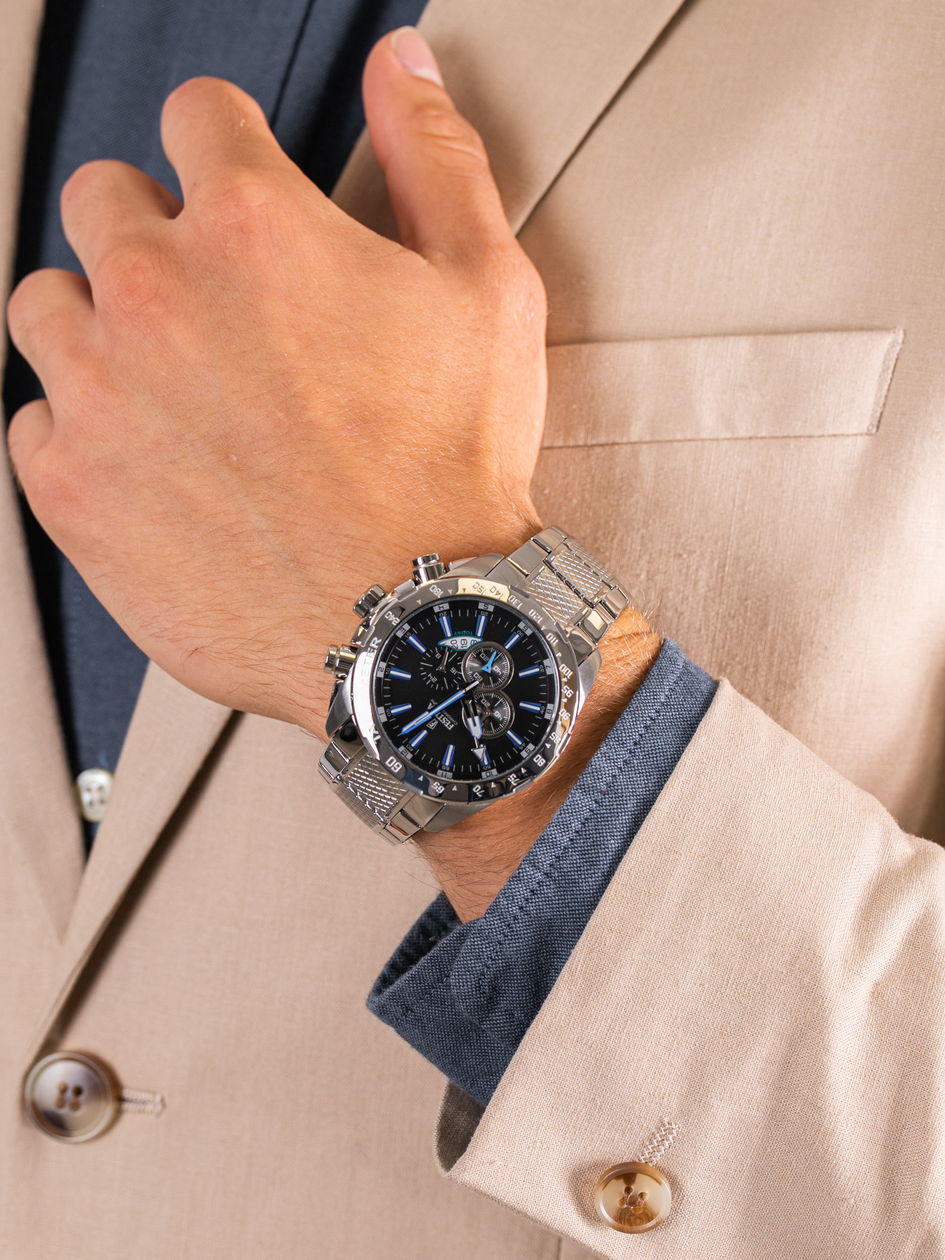 Festina F16488-3 Chronograf Sport Chronograph zegarek męski klasyczny mineralne - miniatura 3