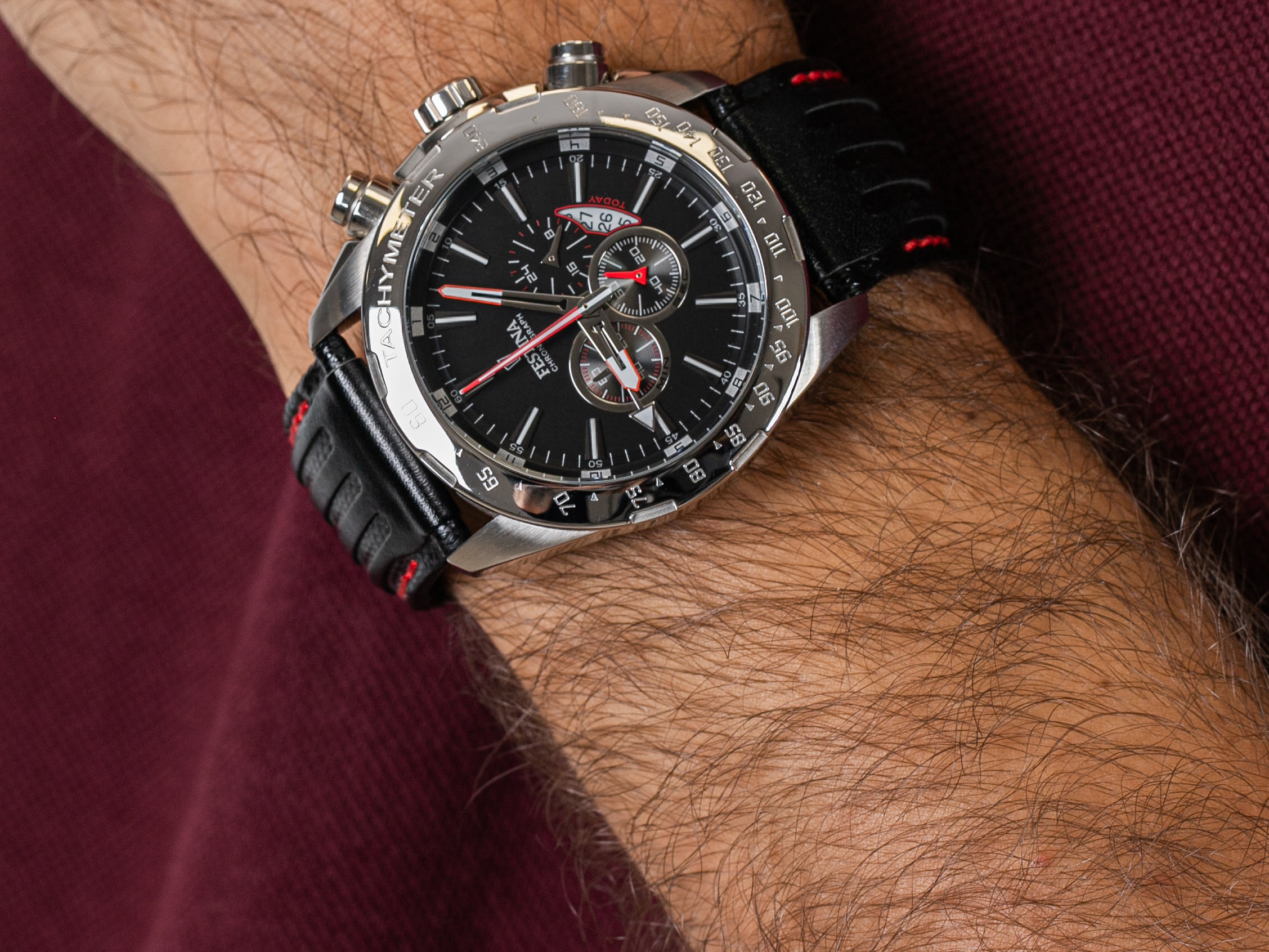 Festina F16489-5 Chronograf klasyczny zegarek srebrny