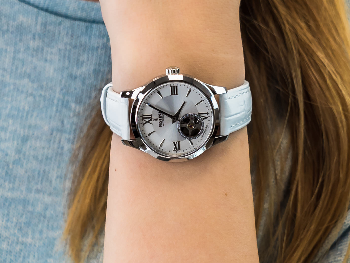 Festina F20490-1 Open Heart Automatic zegarek klasyczny Classic - miniatura 4