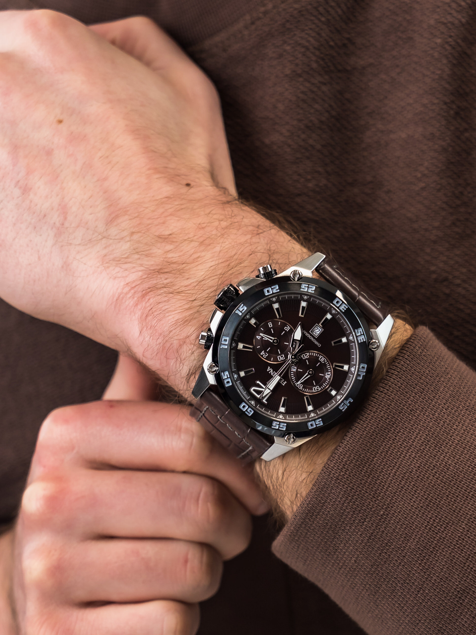 zegarek Festina F16673-3 Chronograph męski z chronograf Trend - miniatura 3