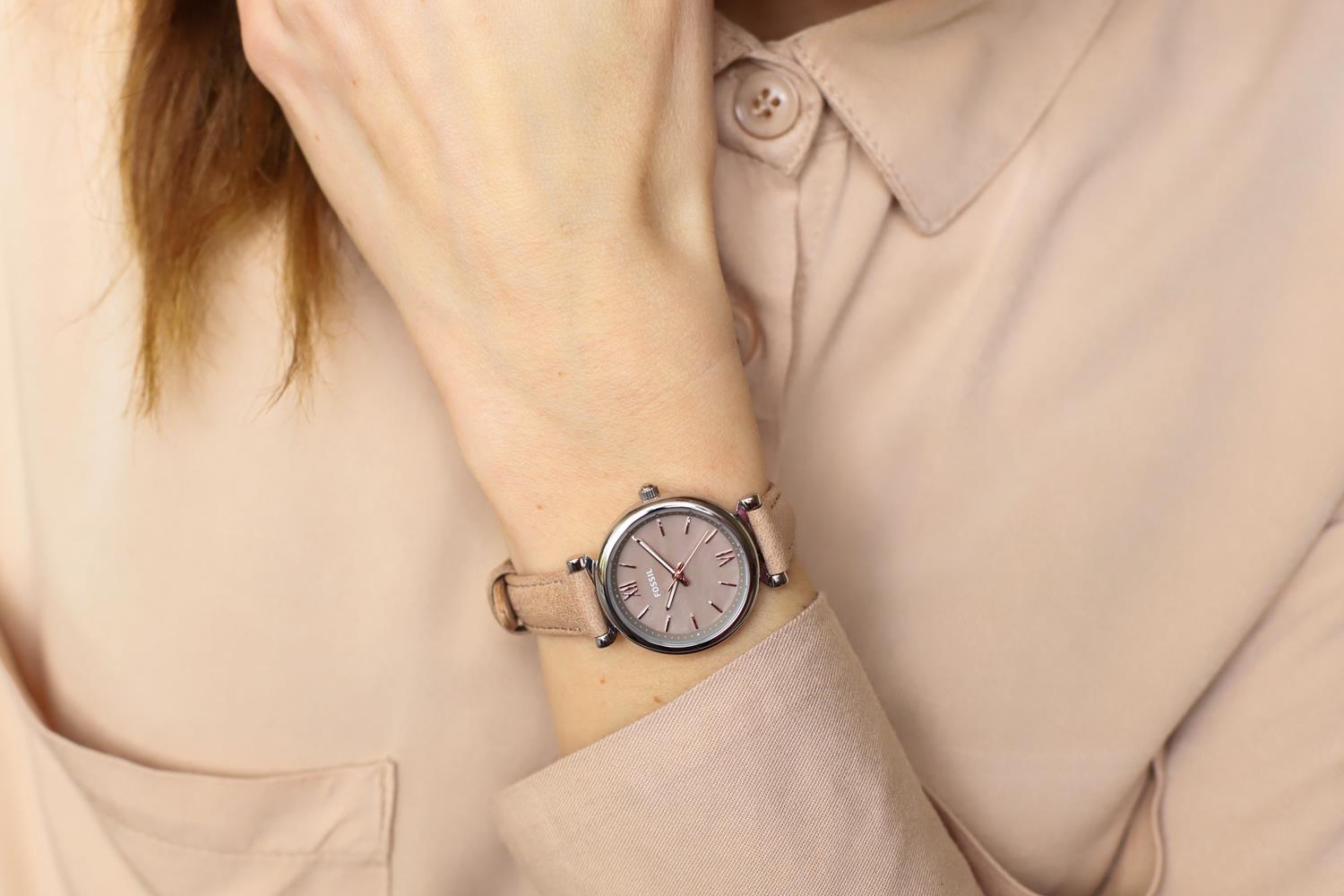 Fossil ES4530 zegarek damski klasyczny Carlie pasek - miniatura 10