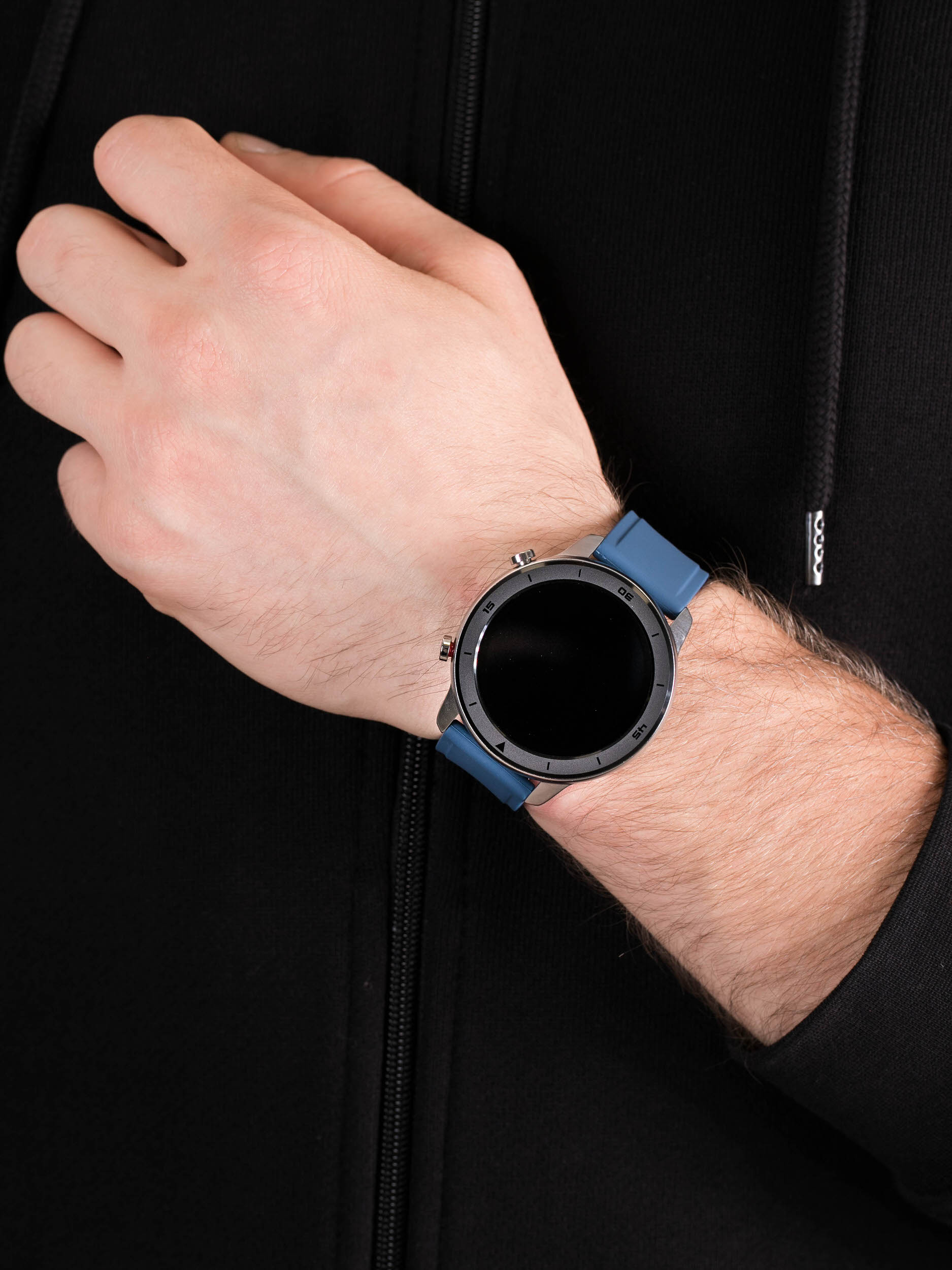 zegarek Garett 5903246286564 Smartwatch Garett Master RT niebieski męski z krokomierz Męskie