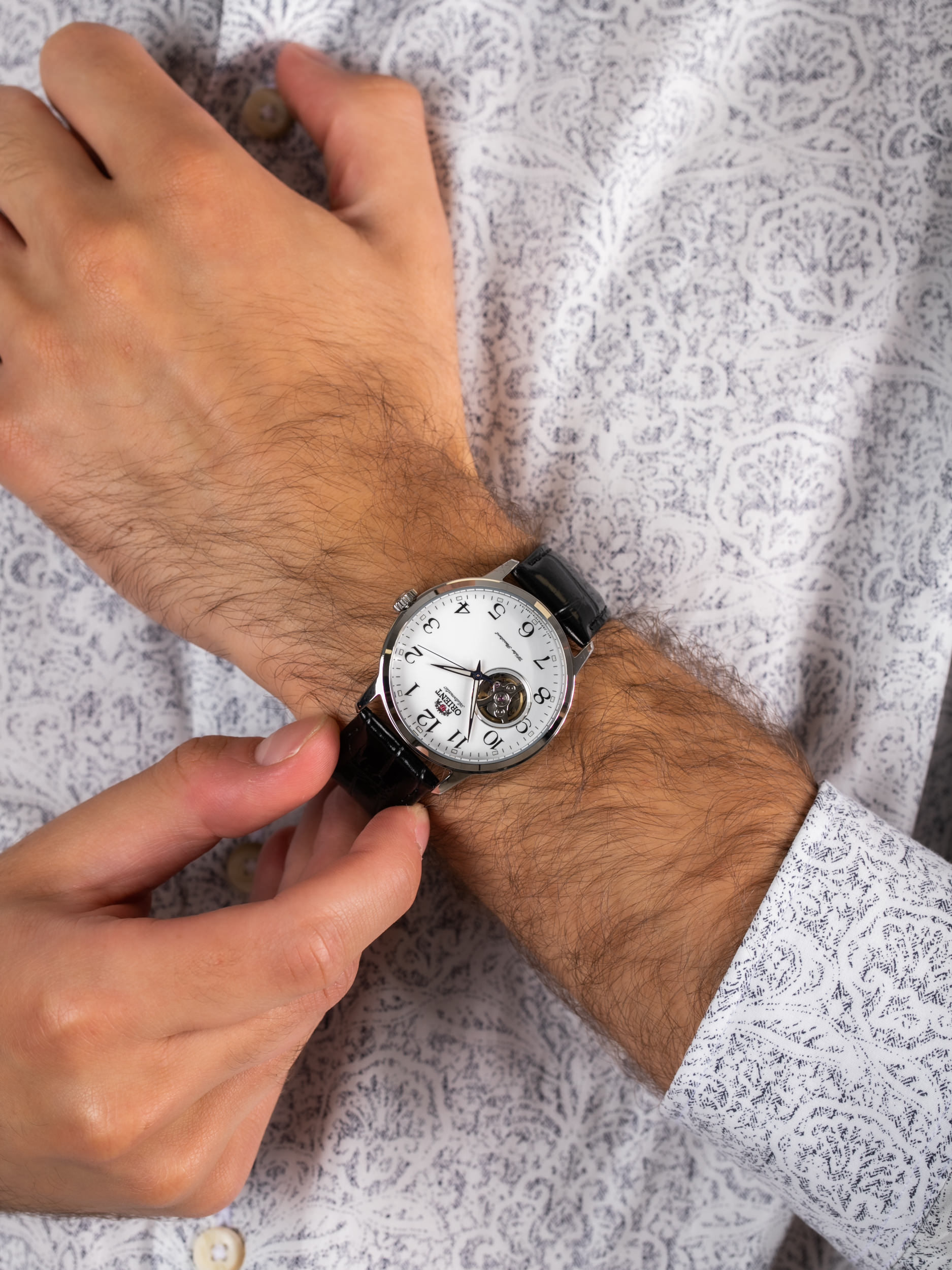 Orient RA-AG0009S10B męski zegarek Classic pasek - miniatura 3