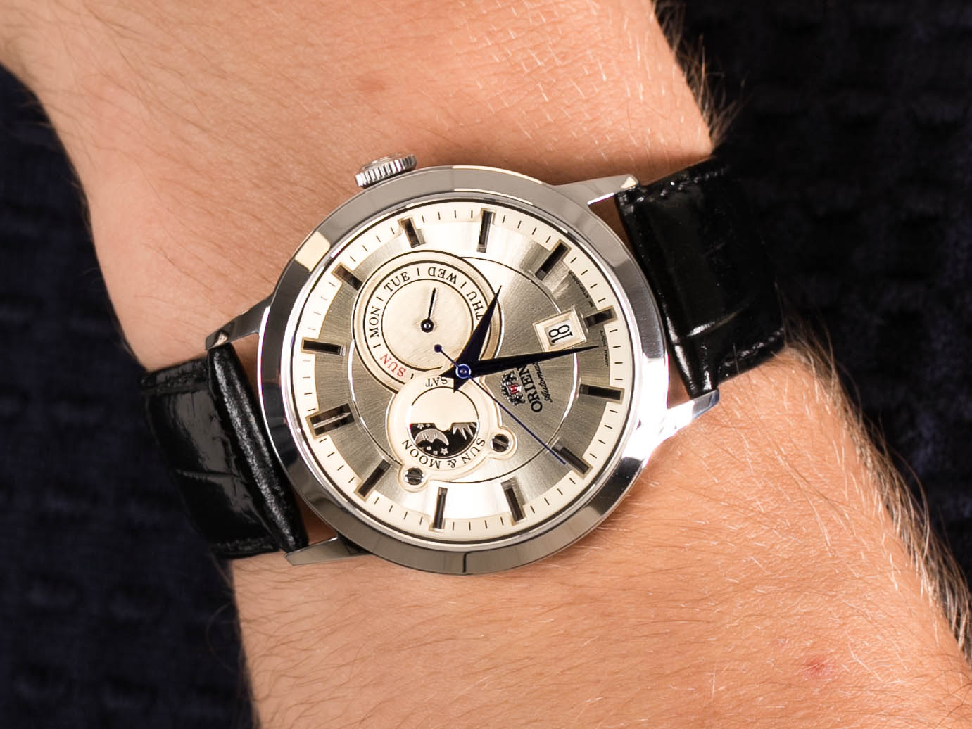 Orient FET0P003W0 zegarek srebrny klasyczny Contemporary pasek - miniatura 4