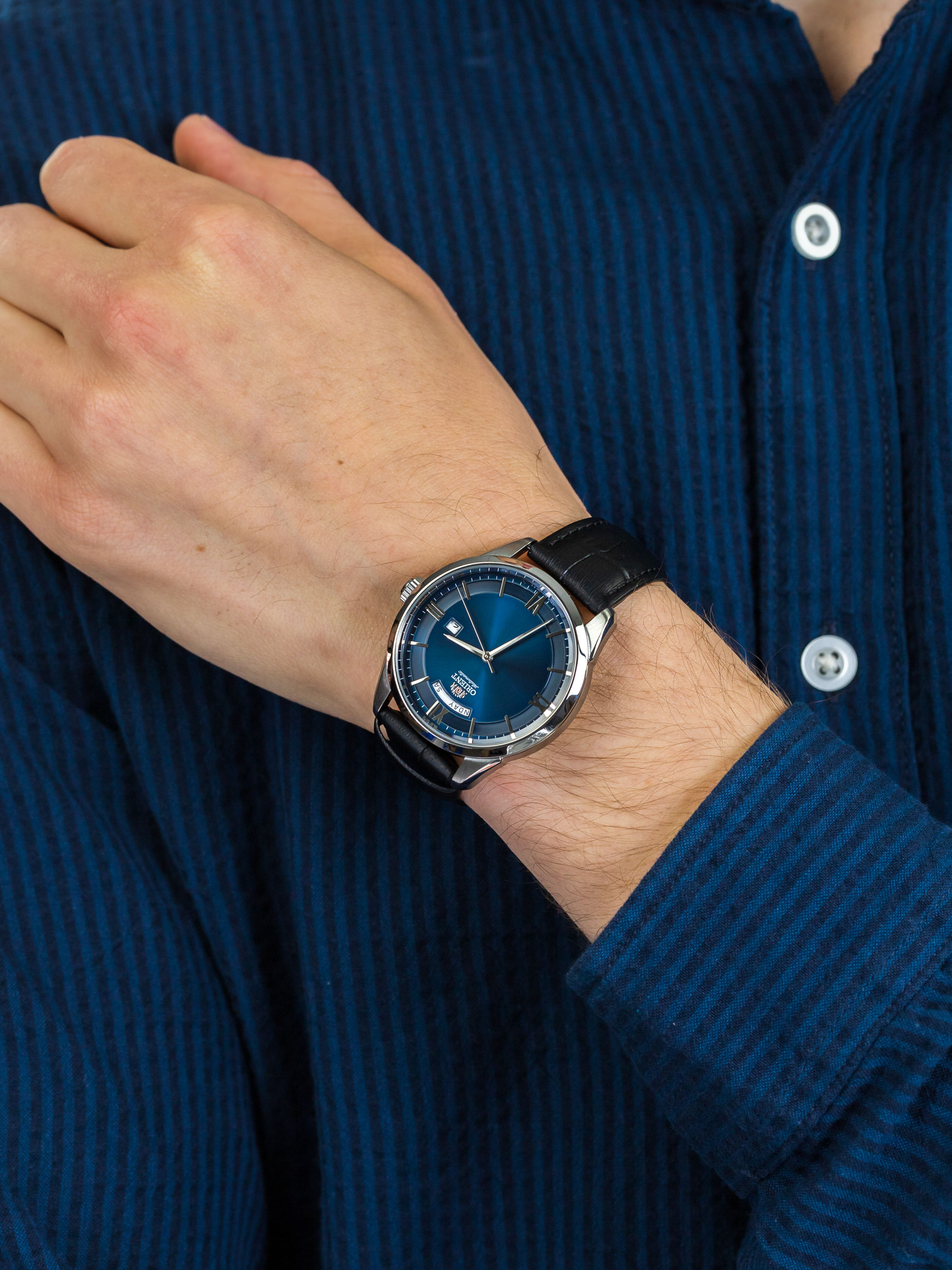 Orient RA-AX0007L0HB męski zegarek Contemporary pasek - miniatura 3