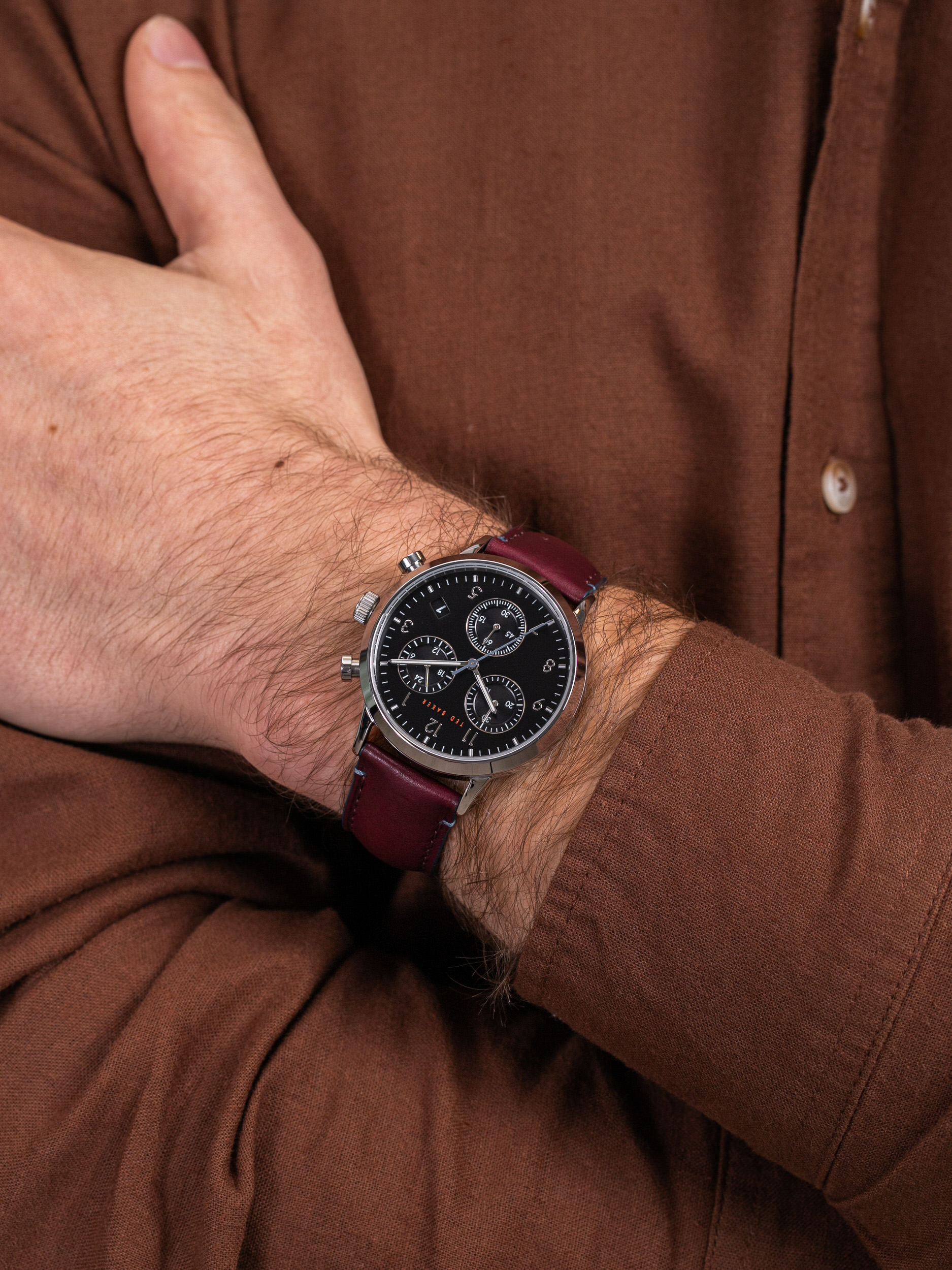 zegarek Ted Baker BKPCSF901 Cosmop męski z chronograf pasek - miniatura 3