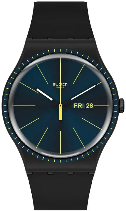Swatch SUOB731 Originals New Gent BLACK RAILS - zdjęcie 1