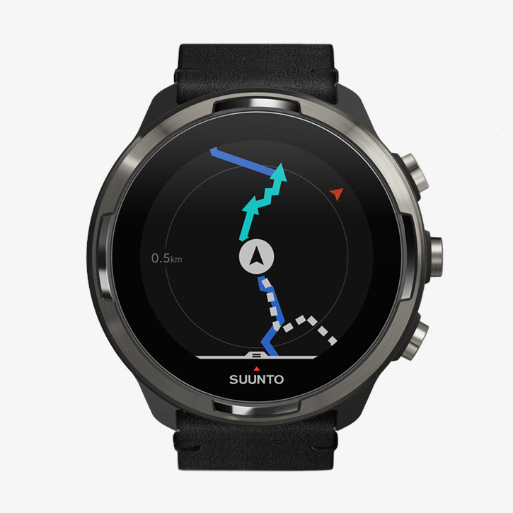 Suunto SS050463000 Suunto 9 Baro Titanium Leather Suunto 9 sportowy zegarek czarny - miniatura 4