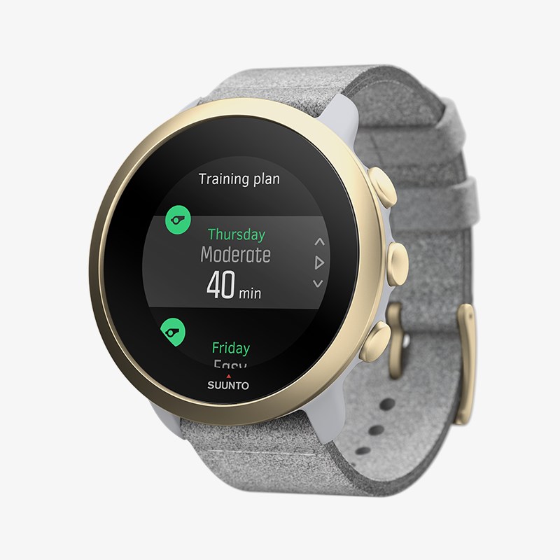 Suunto SS050599000 Suunto 3 Pebble White Light Gold 3 Fitness sportowy zegarek biały - miniatura 4