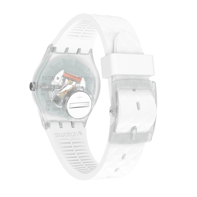 Swatch GE286 zegarek biały klasyczny Originals pasek - miniatura 4