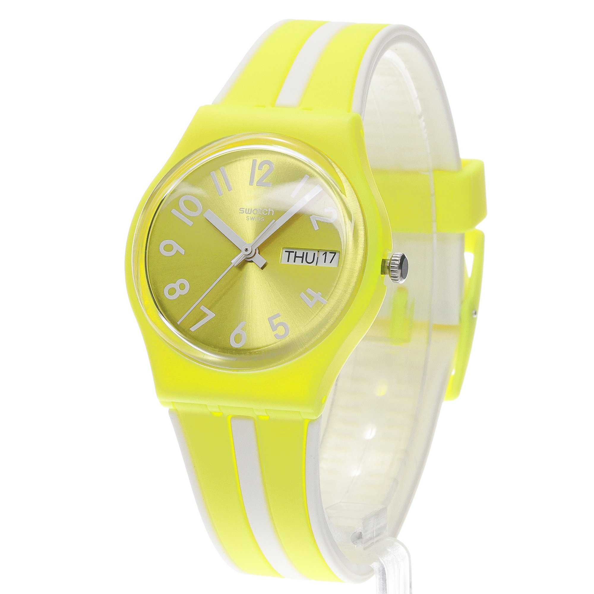 Swatch GJ702 zegarek żółty klasyczny Originals pasek - miniatura 2