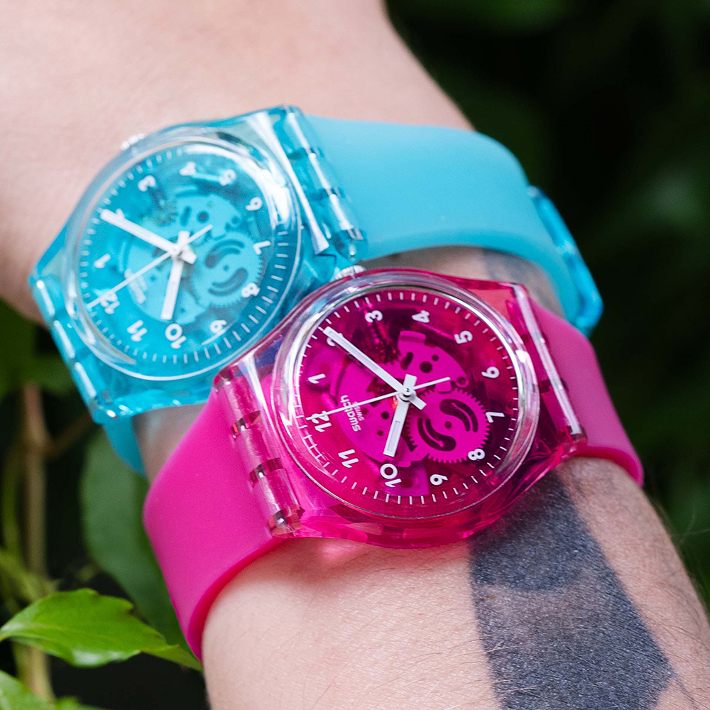 Swatch GP166 zegarek różowy klasyczny Originals pasek - miniatura 5