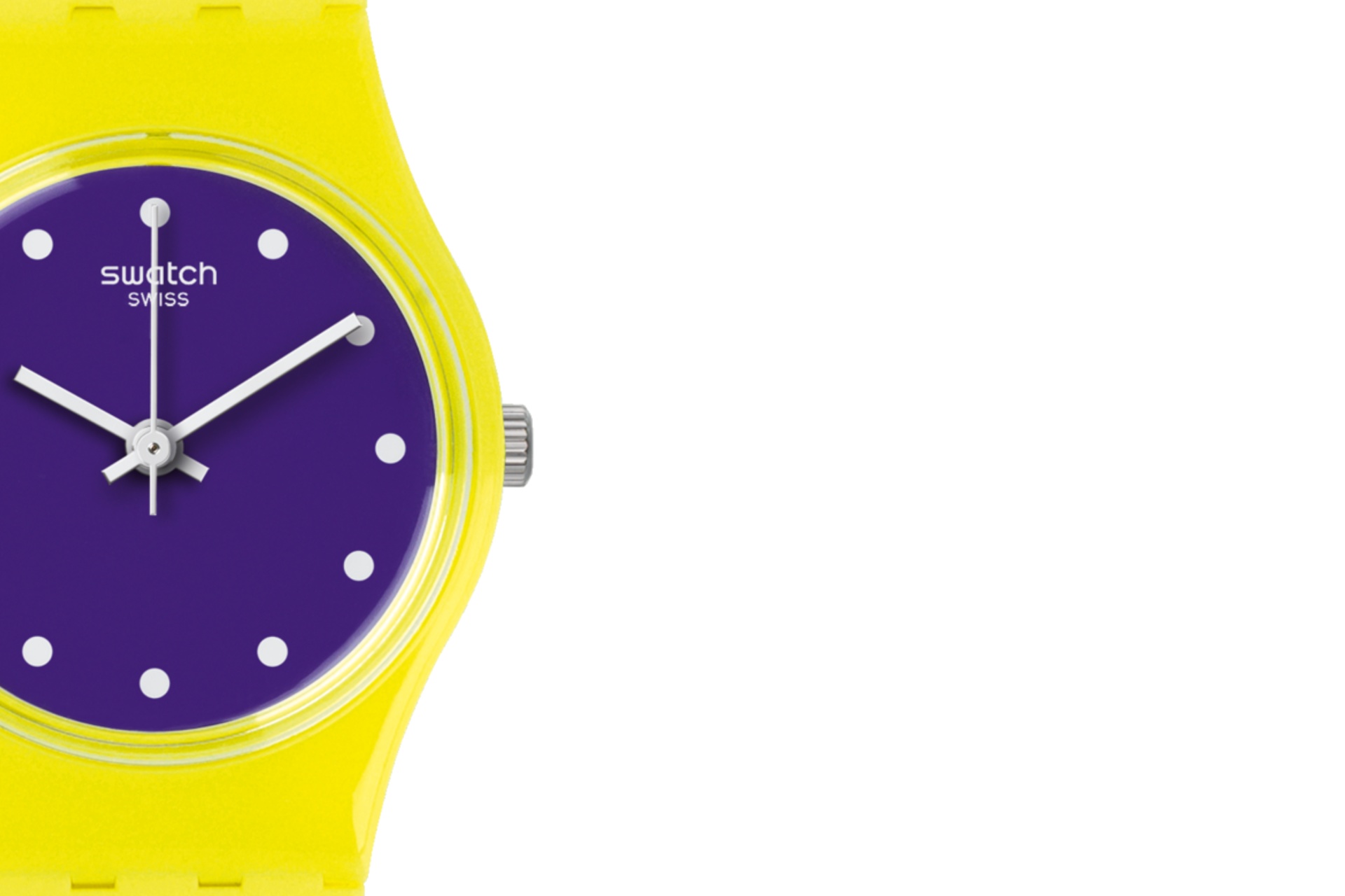 Swatch LJ110 zegarek żółty klasyczny Originals pasek - miniatura 5