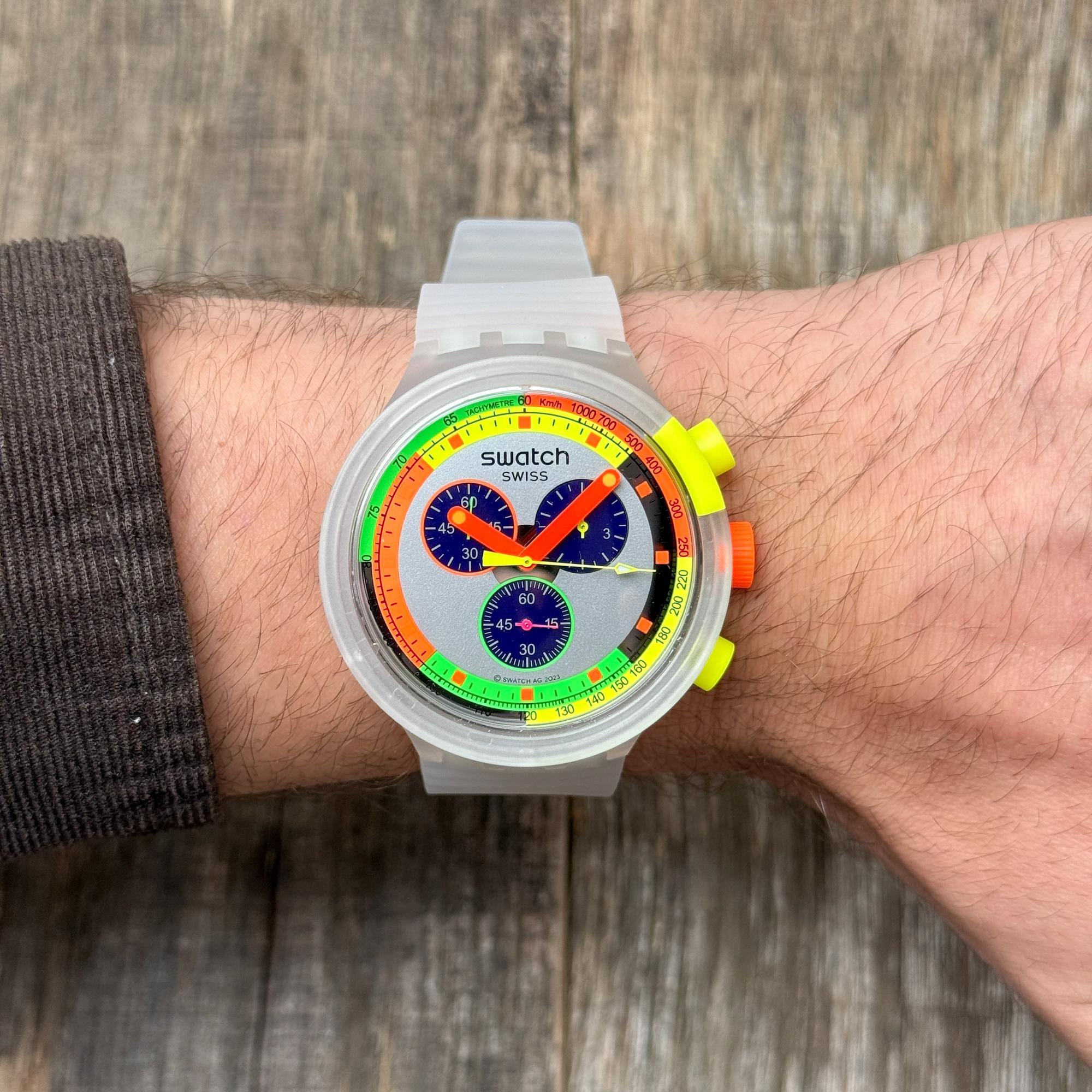 Swatch SB02K101-6000 NEON JELLY PAY zegarek sportowy Big Bold