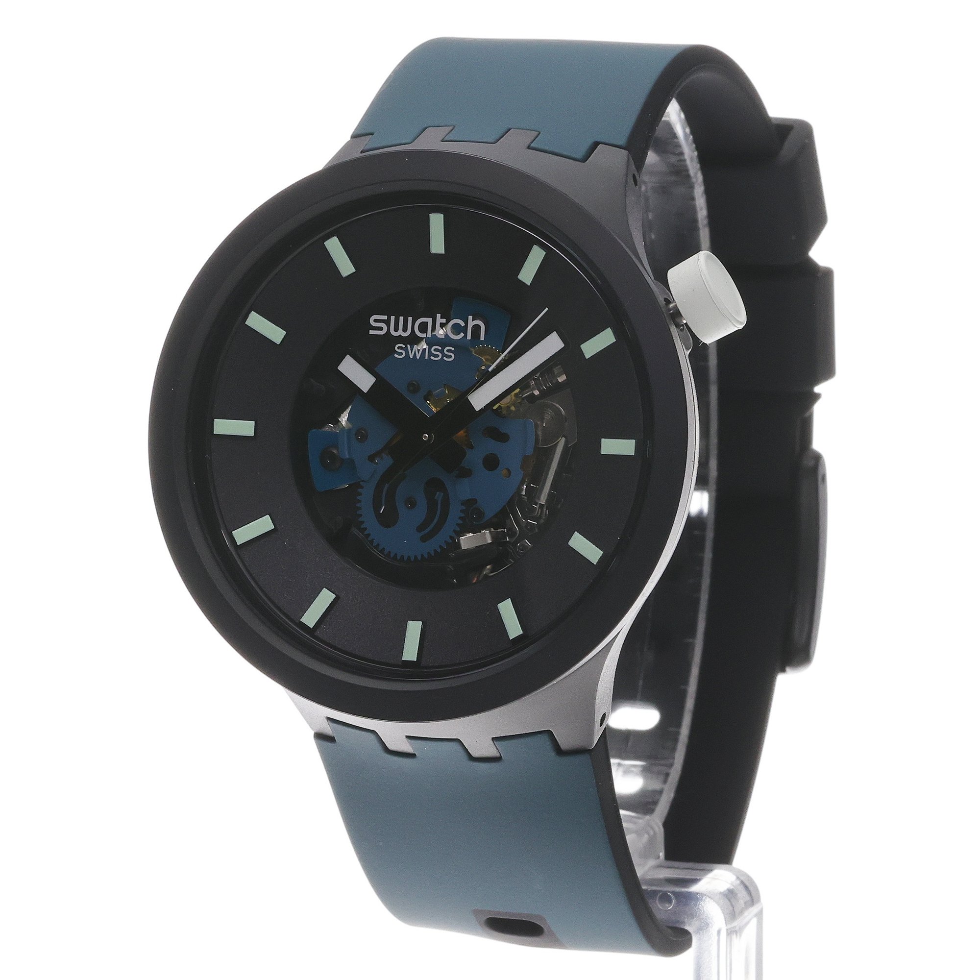 Swatch SB03B111-6000 Big Bold NIGHT TRIP PAY zegarek męski fashion-modowy akrylowe - miniatura 2