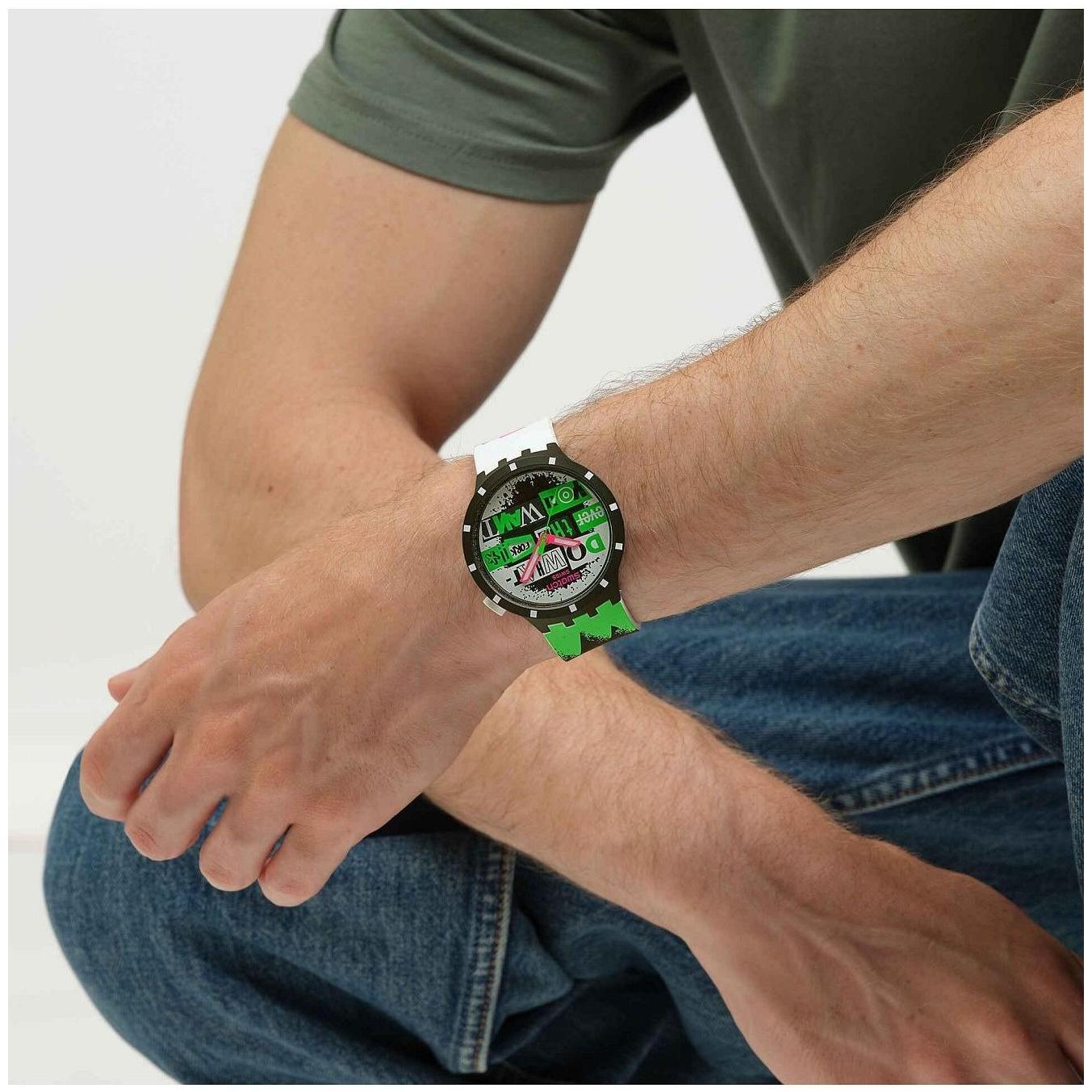 Swatch SB03B701 zegarek wielokolorowy sportowy Originals pasek - miniatura 9