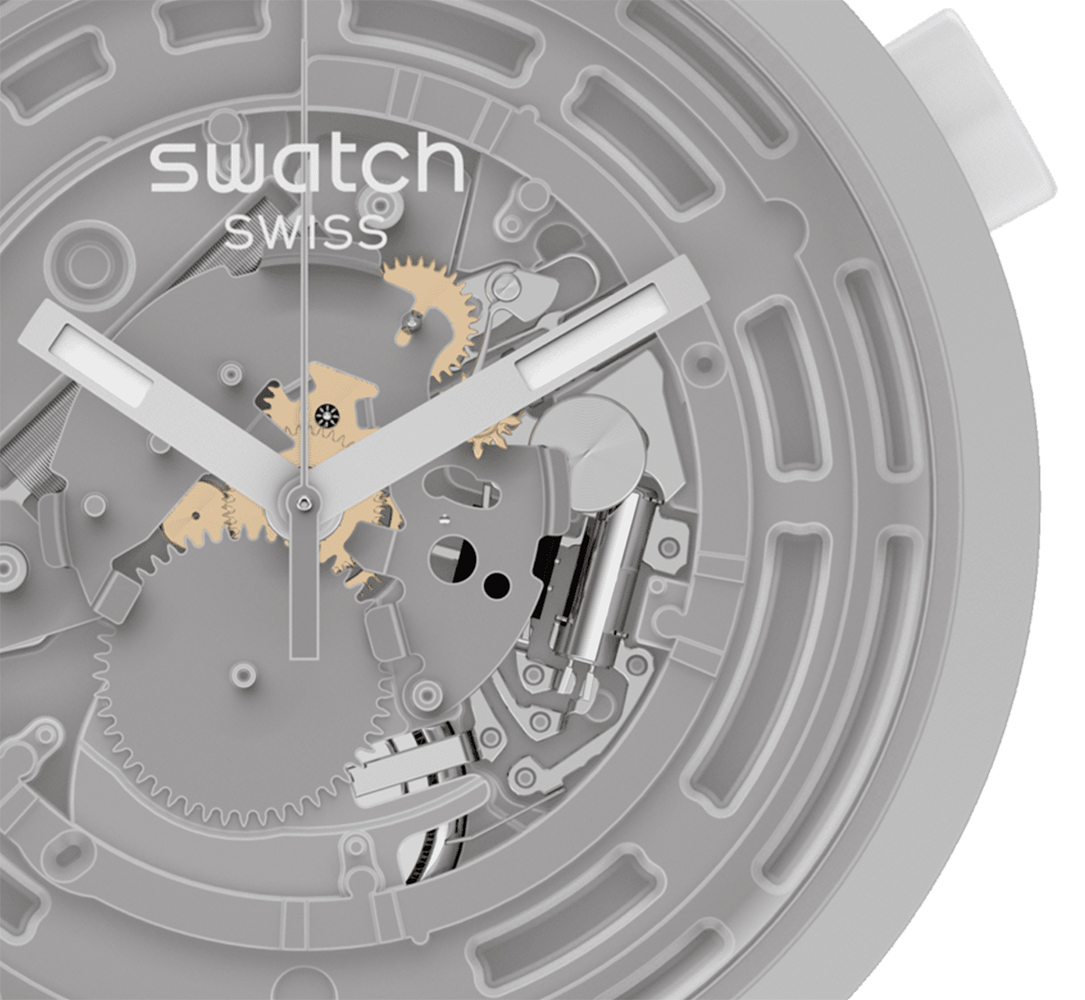 Swatch SB03M100 zegarek czarny fashion/modowy Big Bold pasek - miniatura 2