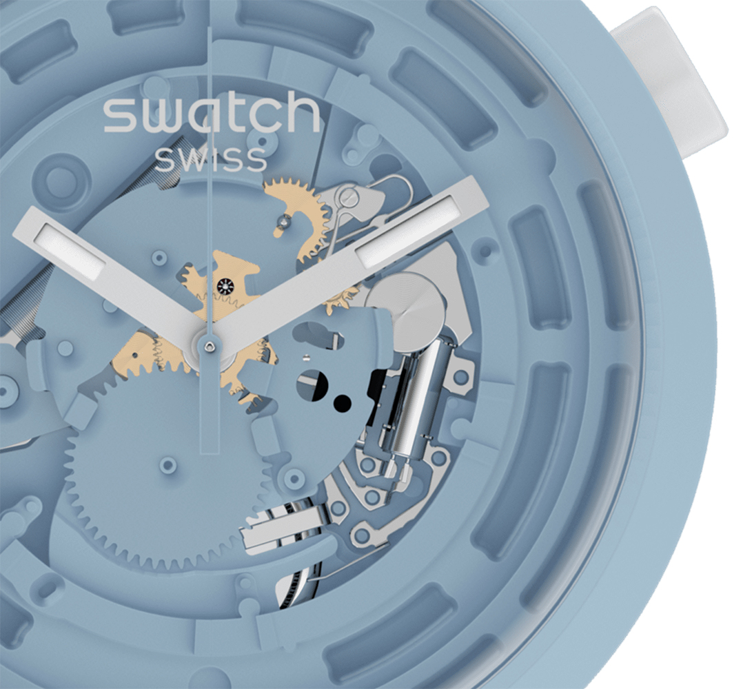 Swatch SB03N100 zegarek szary fashion/modowy Big Bold pasek - miniatura 4