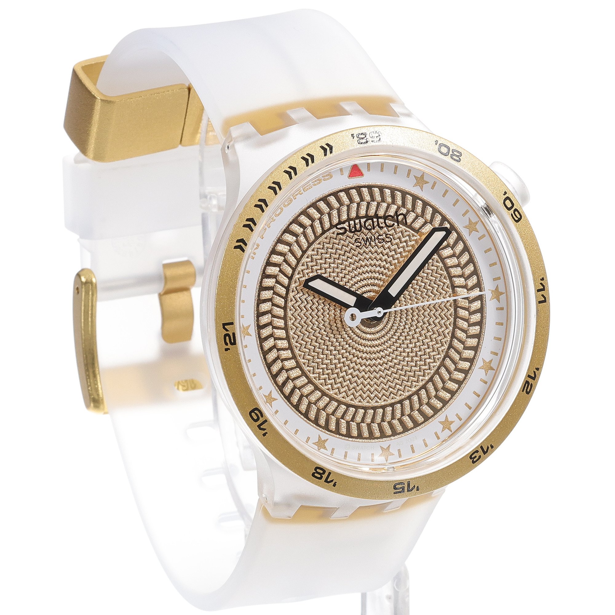 Swatch SB05K105 G-TURN Big Bold fashion-modowy zegarek złoty - miniatura 3