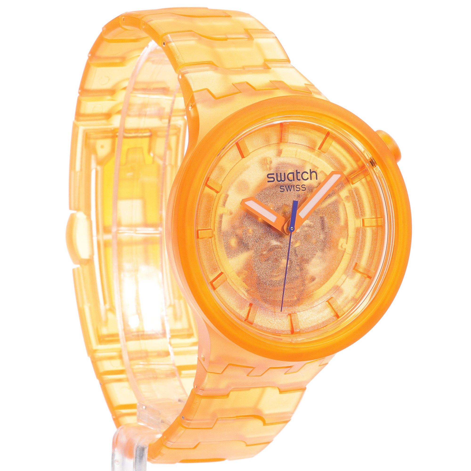Swatch SB05O103 zegarek pomarańczowy fashion-modowy Big Bold pasek - miniatura 3