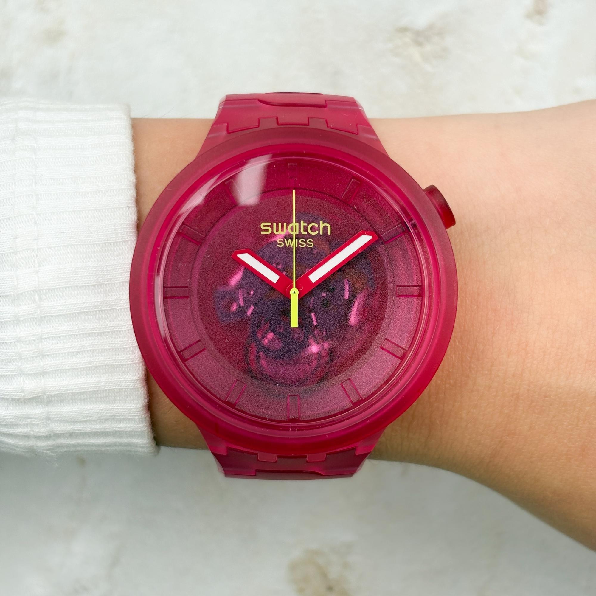 Swatch SB05P102 PINK JOY zegarek fashion-modowy Big Bold