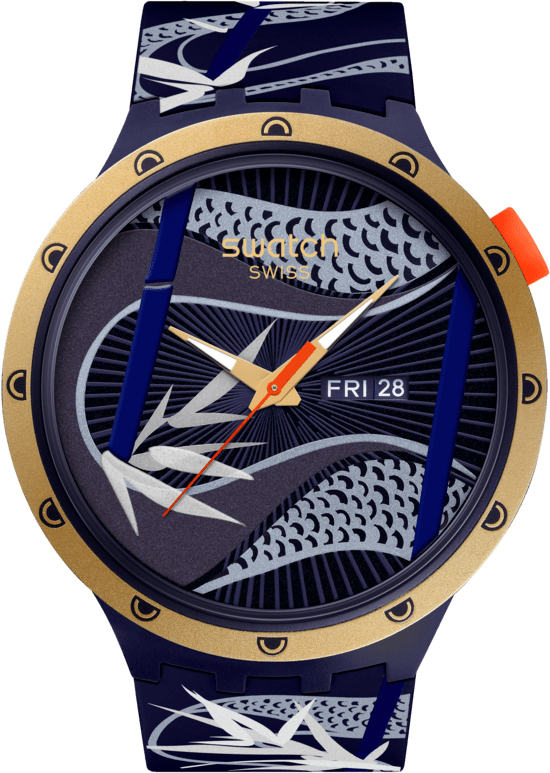 BLUE AND GOLDEN LITHE DANCER Swatch SB05Z700 