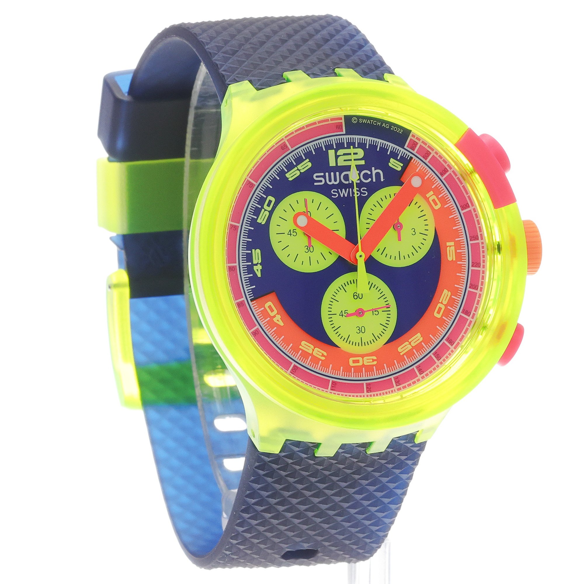 Swatch SB06J101-6000 zegarek zielony sportowy Big Bold pasek - miniatura 3