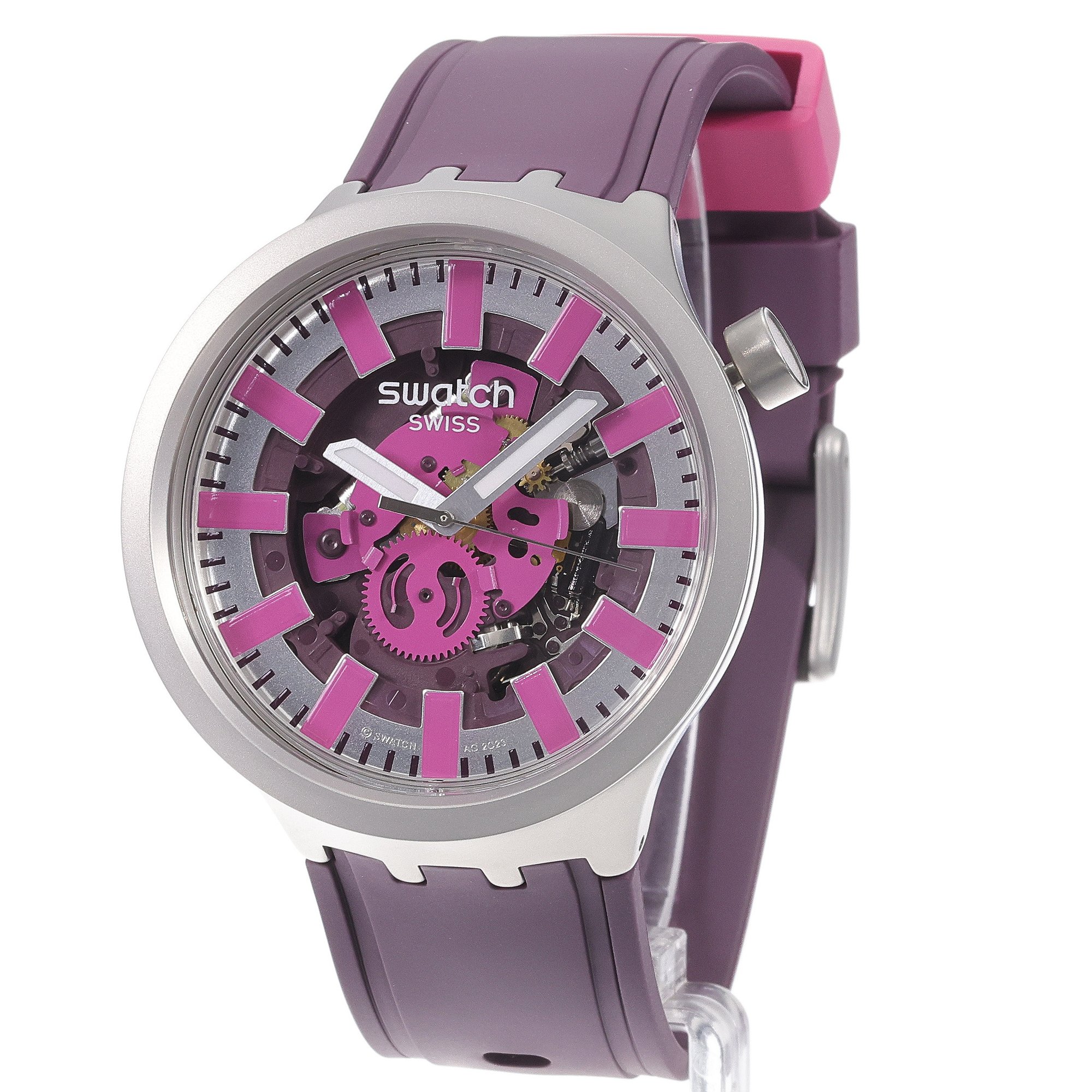 Swatch SB07S120 Big Bold Audacious Acai 47mm zegarek męski fashion-modowy szafirowe - miniatura 2