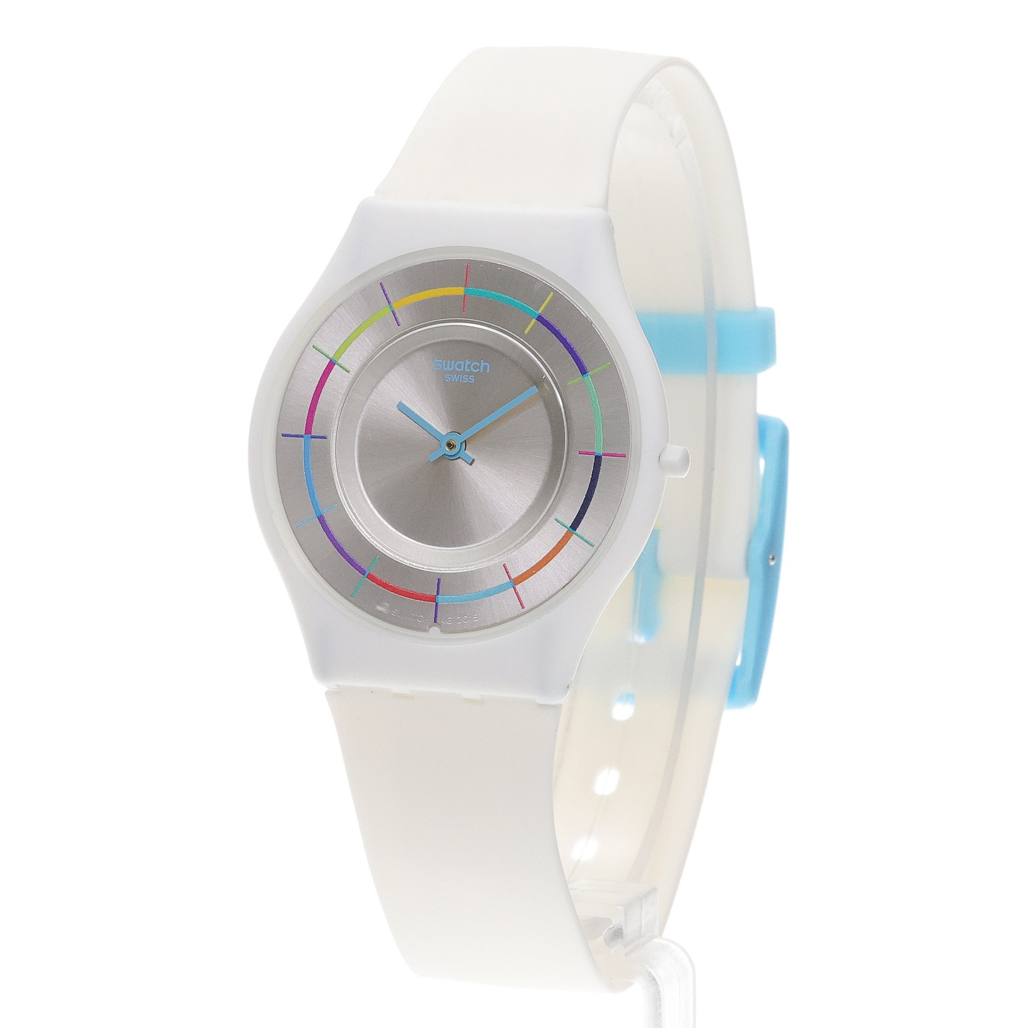 Swatch SFW109 zegarek biały fashion-modowy Skin pasek - miniatura 2