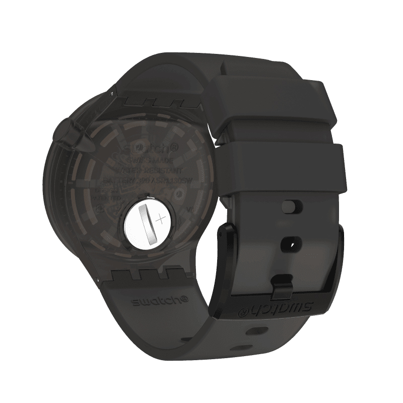 Swatch SO27B115 zegarek czarny klasyczny Big Bold pasek - miniatura 4