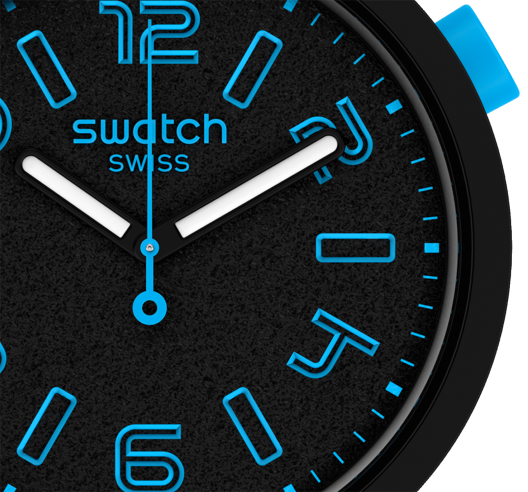 Swatch SO27B118 zegarek czarny klasyczny Big Bold pasek - miniatura 2