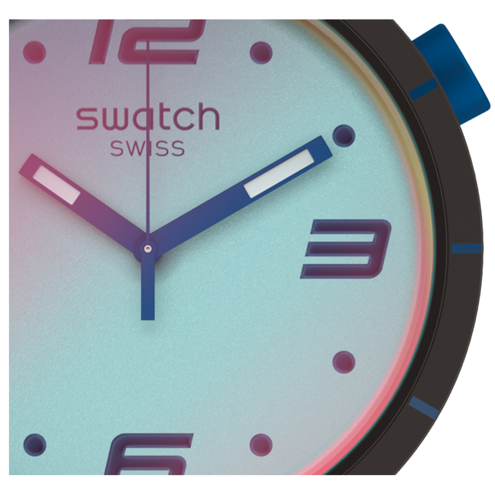 Swatch SO27B121 zegarek czarny klasyczny Big Bold pasek - miniatura 5
