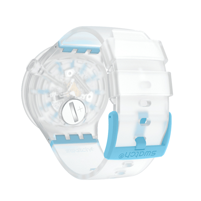 Swatch SO27E105 zegarek bezbarwny klasyczny Big Bold pasek - miniatura 5
