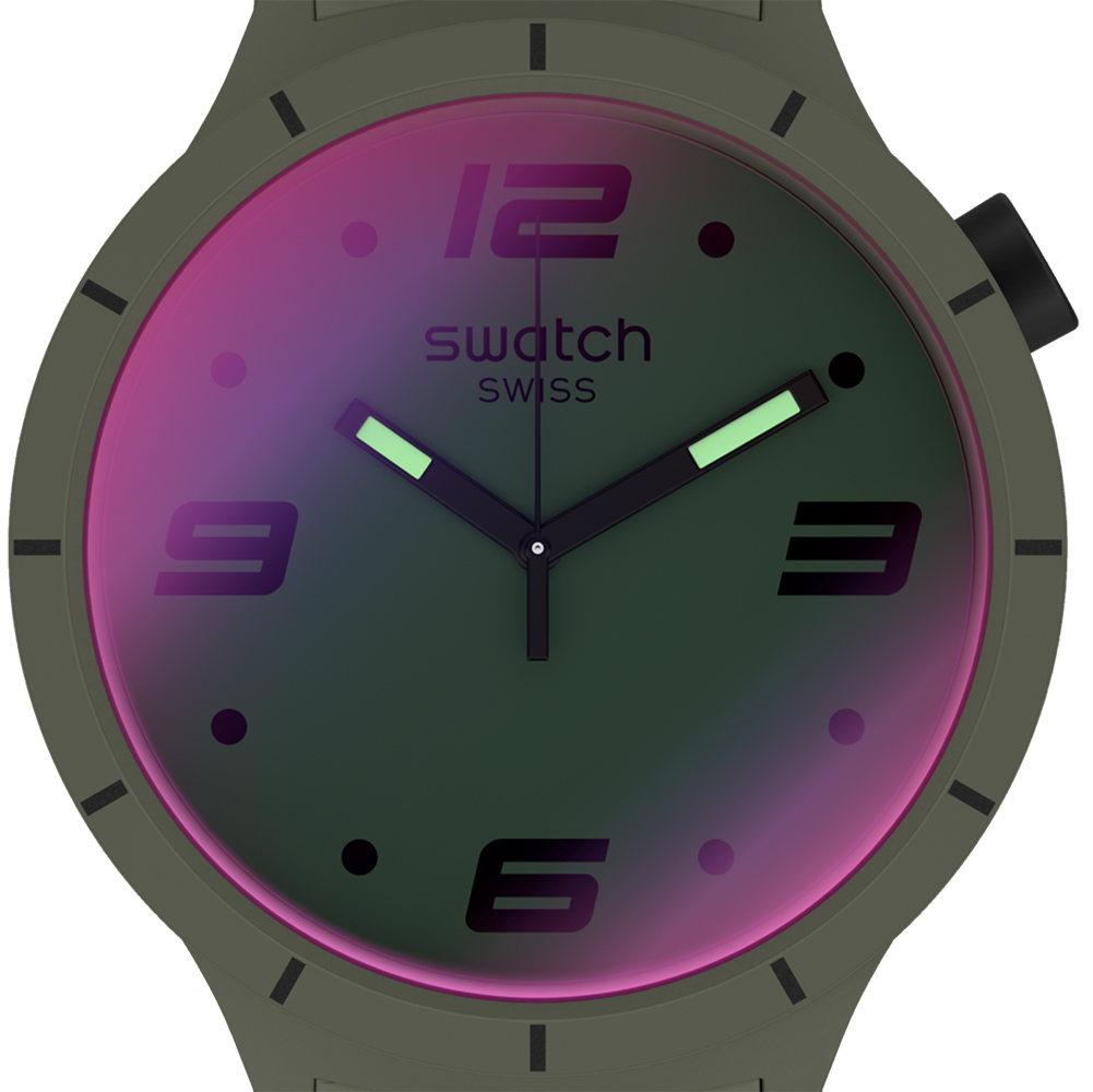 Swatch SO27M105 zegarek czarny klasyczny Big Bold pasek - miniatura 4