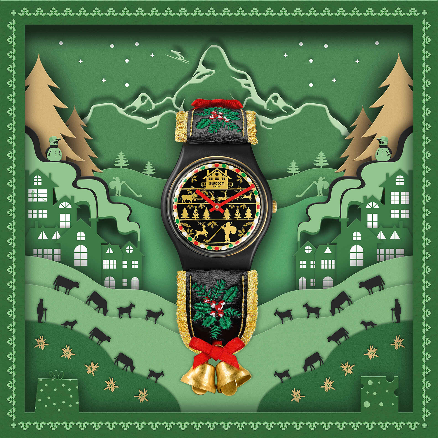 Swatch SO28B115 Originals Gent GOLDEN MERRY zegarek damski klasyczny akrylowe - miniatura 8