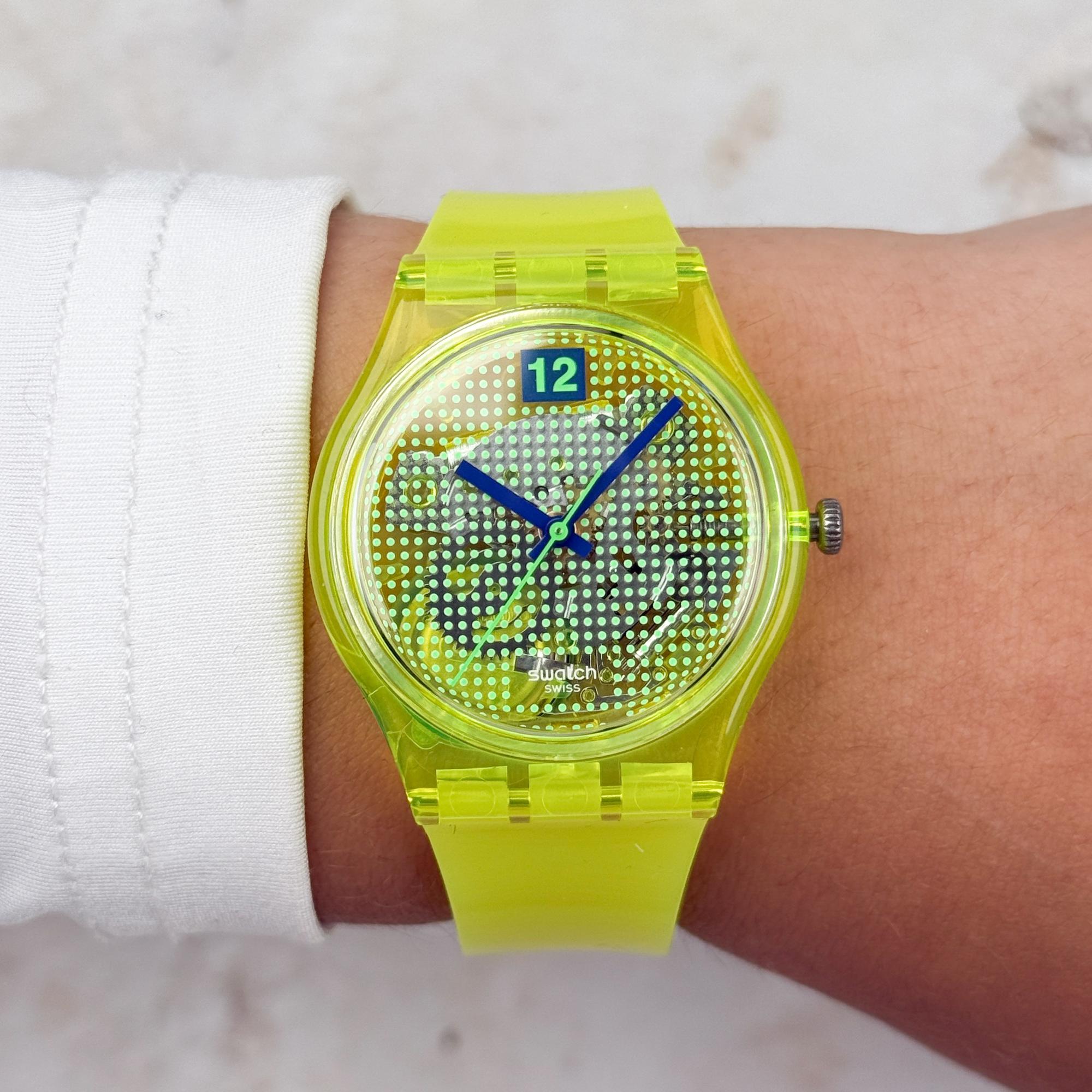 Swatch SO28J103 LUMINOUSLY LEMON Originals klasyczny zegarek zielony - miniatura 9