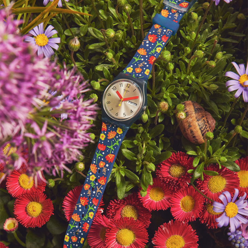 Swatch SO28N704 zegarek niebieski klasyczny Originals New Gent pasek - miniatura 6