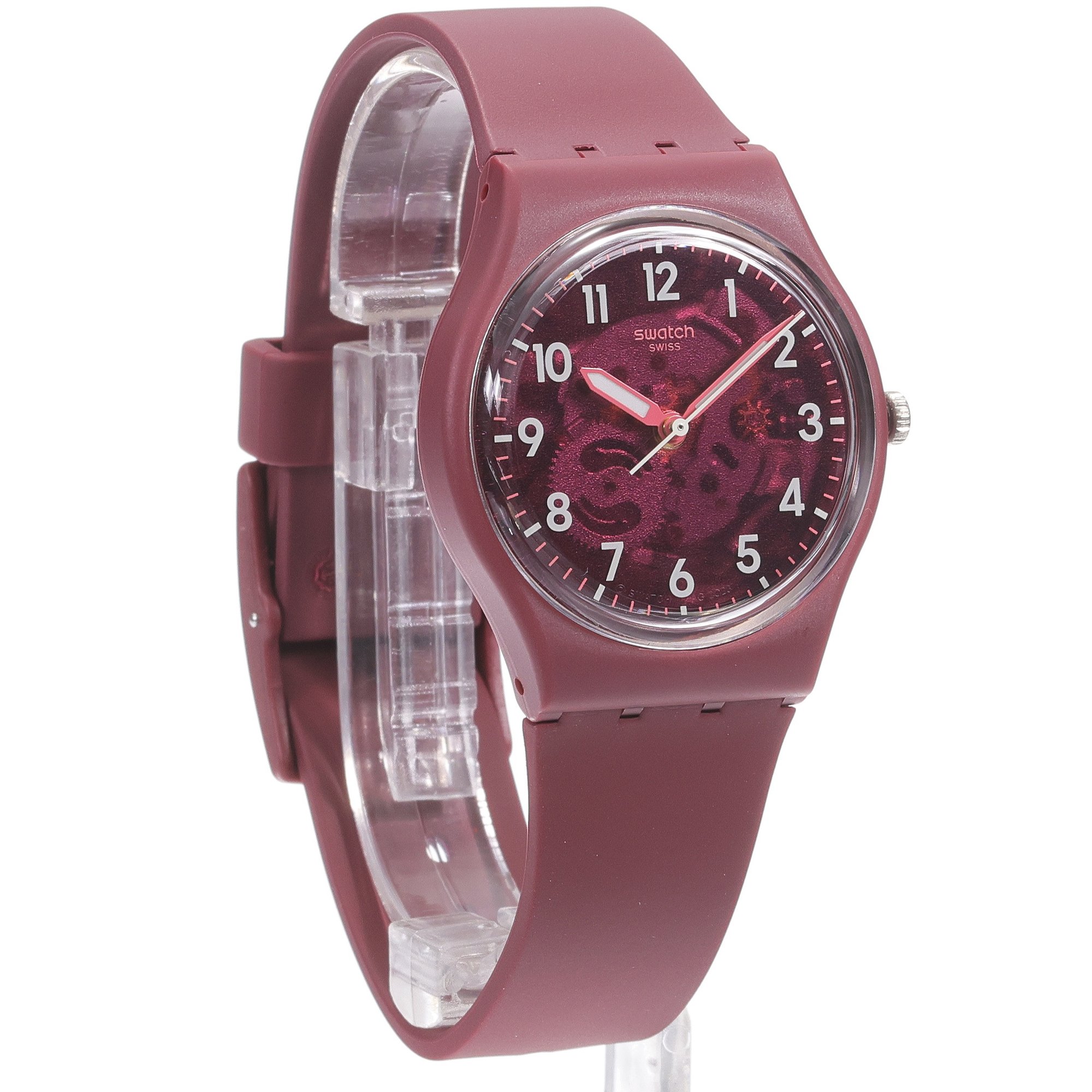Swatch SO28R115 zegarek czerwony klasyczny Originals pasek - miniatura 3