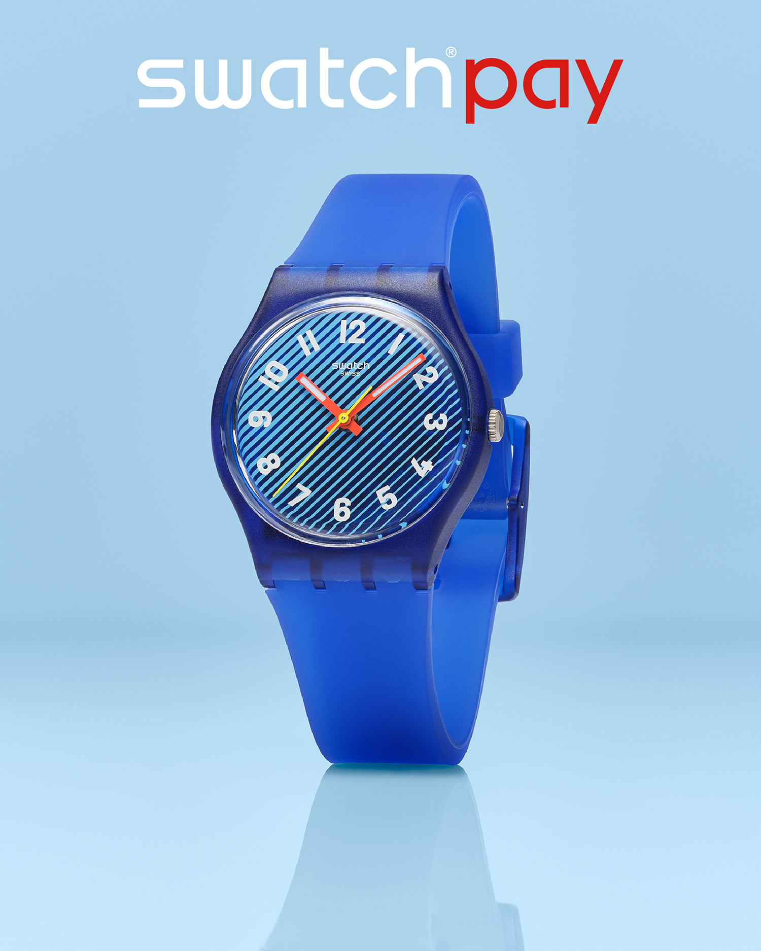 Swatch SO28S108-6000 zegarek niebieski klasyczny Originals pasek