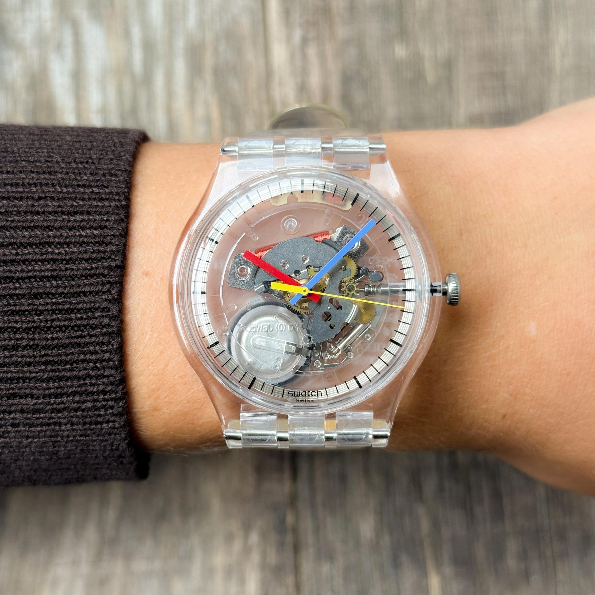 Swatch SO29K115-5300 CLEARLY NEW GENT PAY Originals klasyczny zegarek bezbarwny - miniatura 9