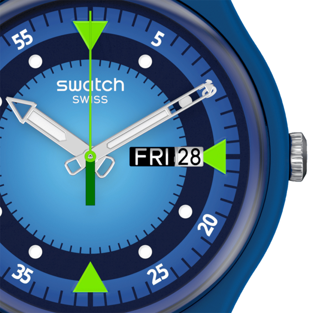 Swatch SO29N701 zegarek niebieski klasyczny Originals New Gent pasek - miniatura 2