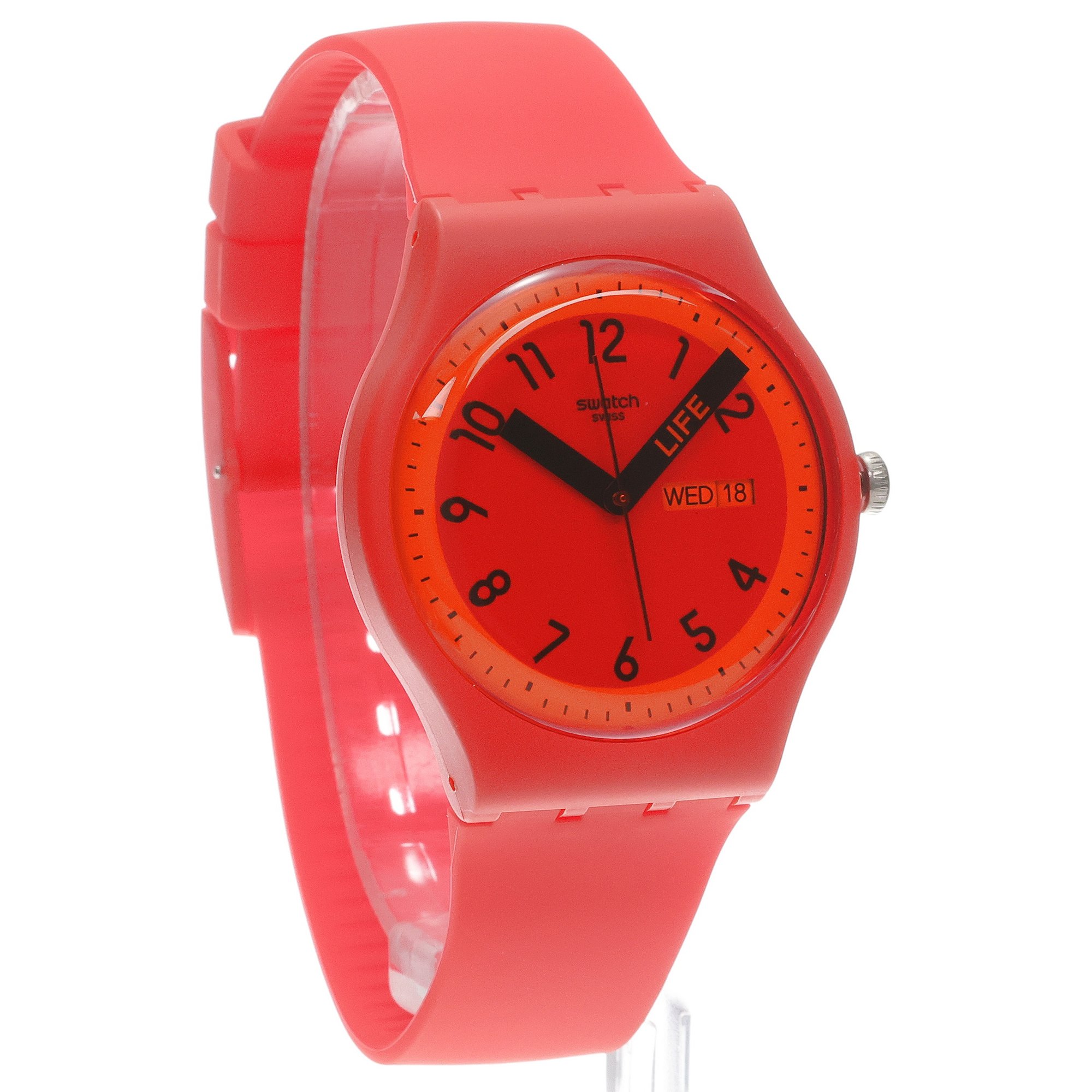 Swatch SO29R705 zegarek czerwony klasyczny Originals pasek - miniatura 3