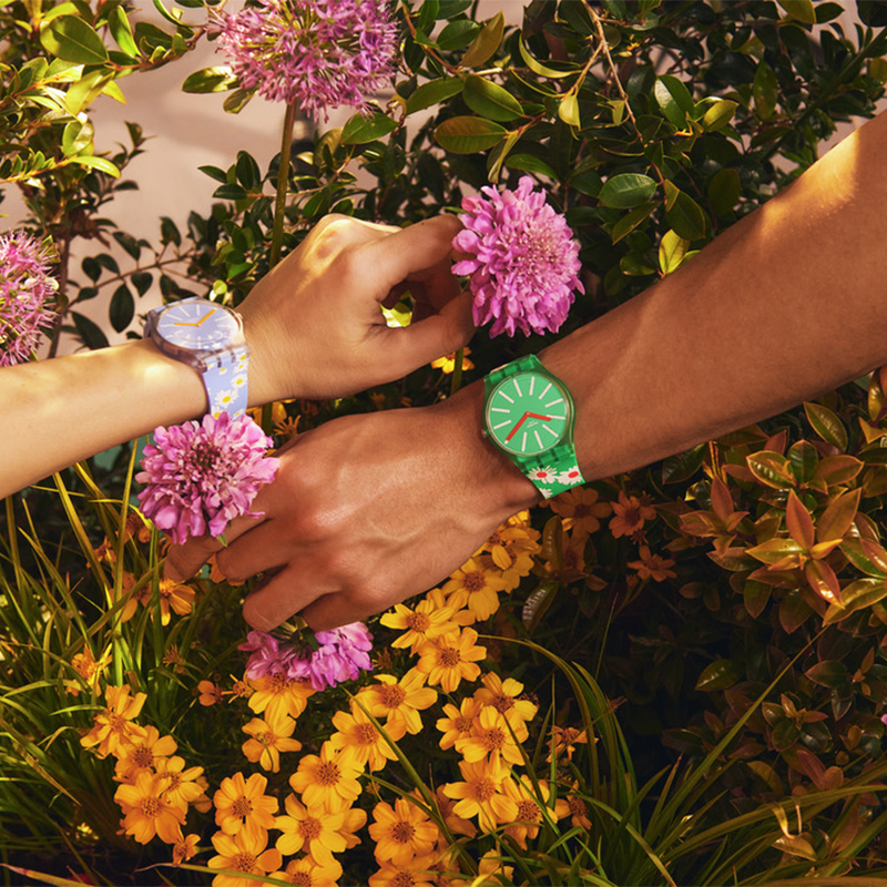 Swatch SO29S100 Originals New Gent DAZED BY DAISIES zegarek damski klasyczny akrylowe - miniatura 8